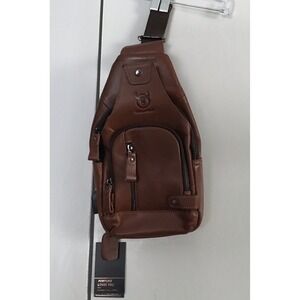 Bull Captain Leather Fortune Loves You Sling Bag NWT Has Charger
